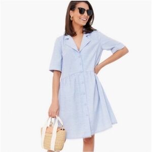 NWT Tuckernuck Swiss Dot Royal Shirt Dress M